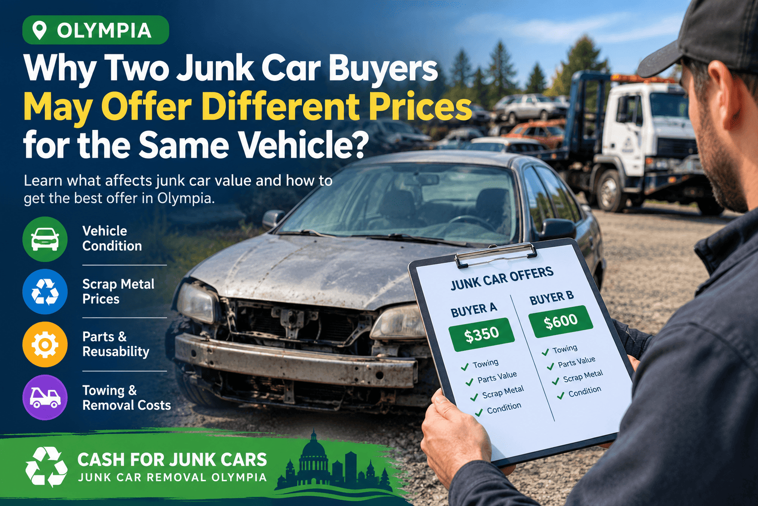 Why Two Junk Car Buyers May Offer Different Prices for the Same Vehicle?