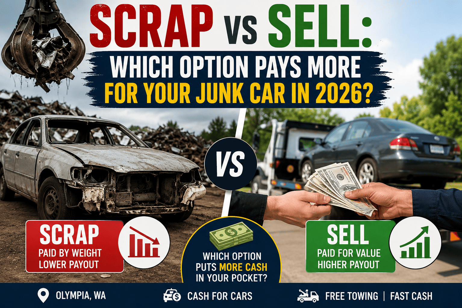 Scrap vs Sell: Which Option Pays More for Your Junk Car in 2026?