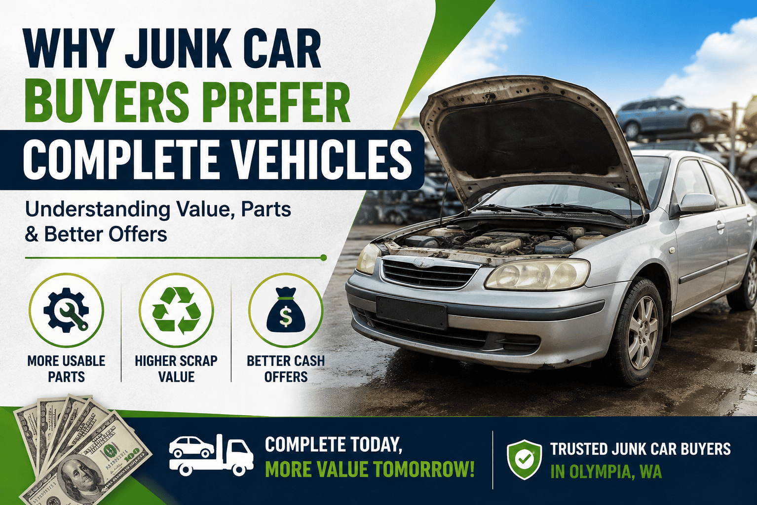 Why Junk Car Buyers Prefer Complete Vehicles?