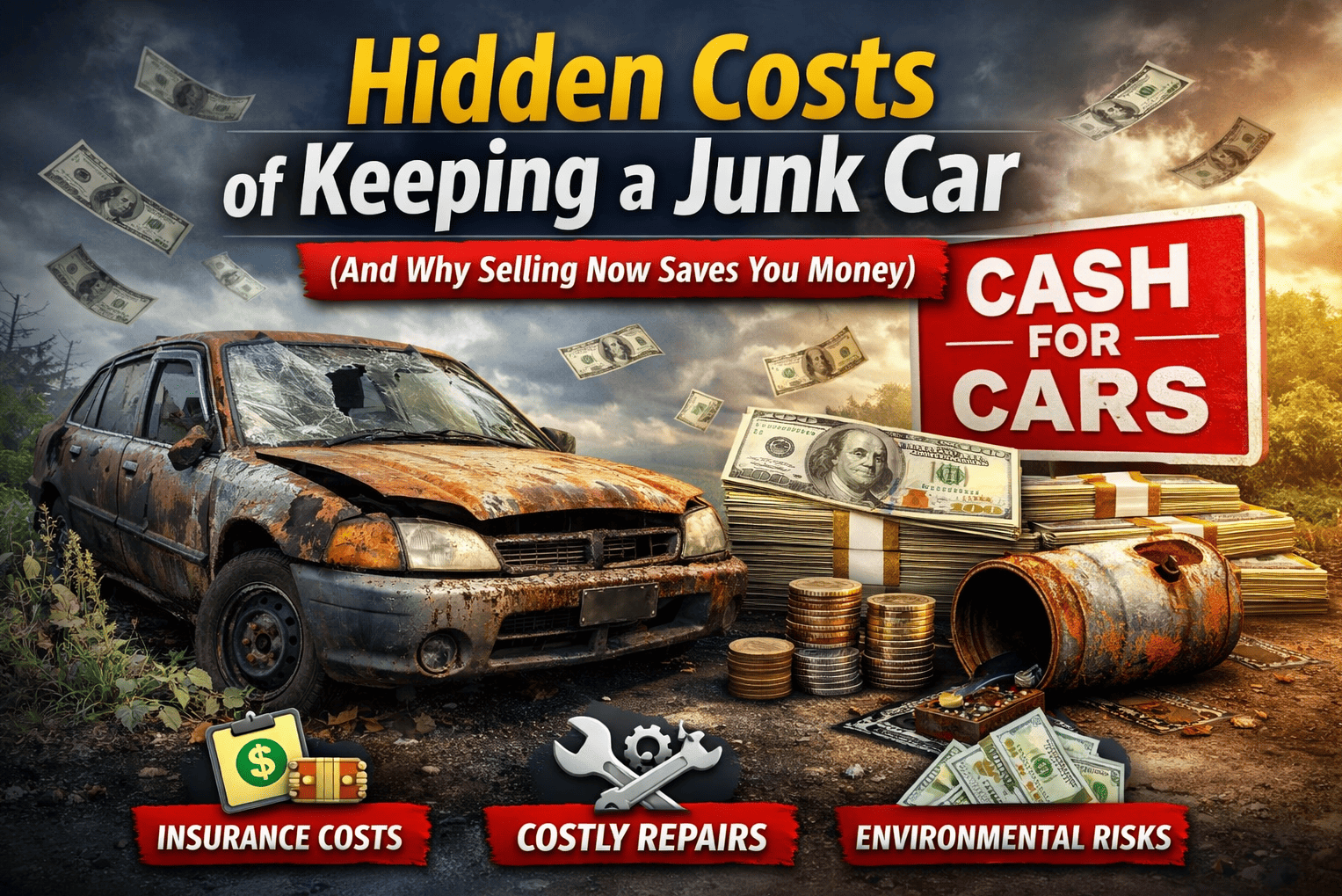 Hidden Costs of Keeping a Junk Car (And Why Selling Now Saves You Money)