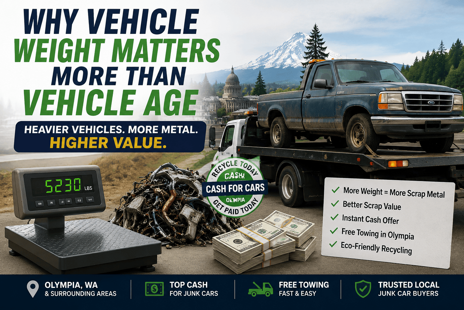 Vehicle Weight vs Age: What Increases Junk Car Value in Olympia?