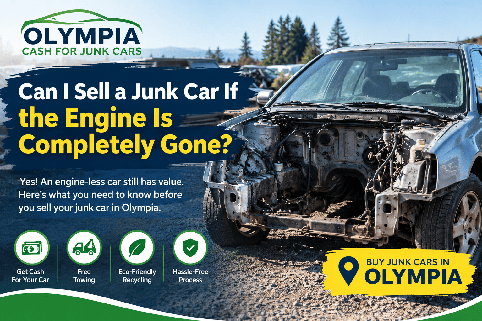 Can I Sell a Junk Car If the Engine Is Completely Gone?