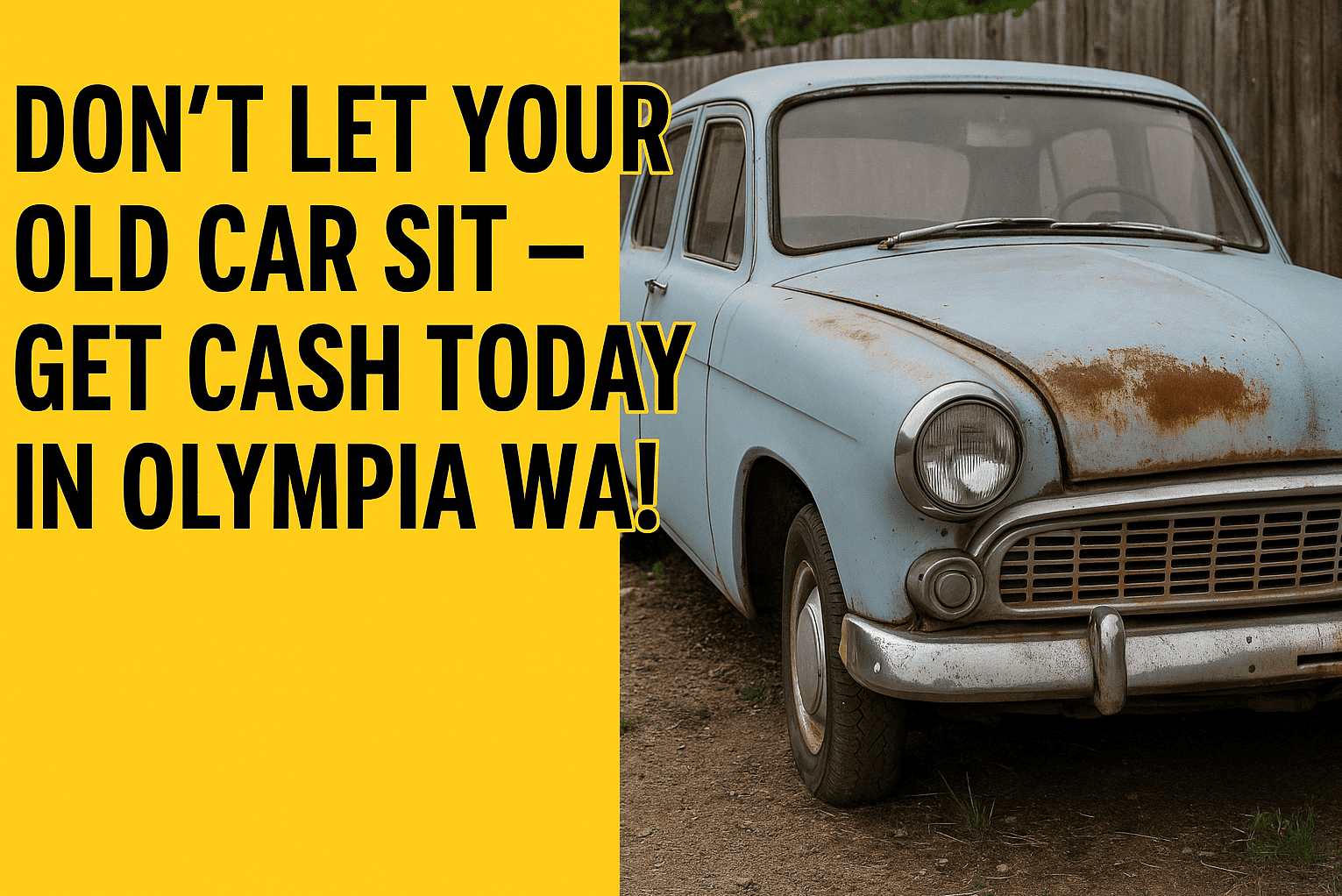 Don’t Let Your Old Car Sit – Get Cash Today in Olympia WA!