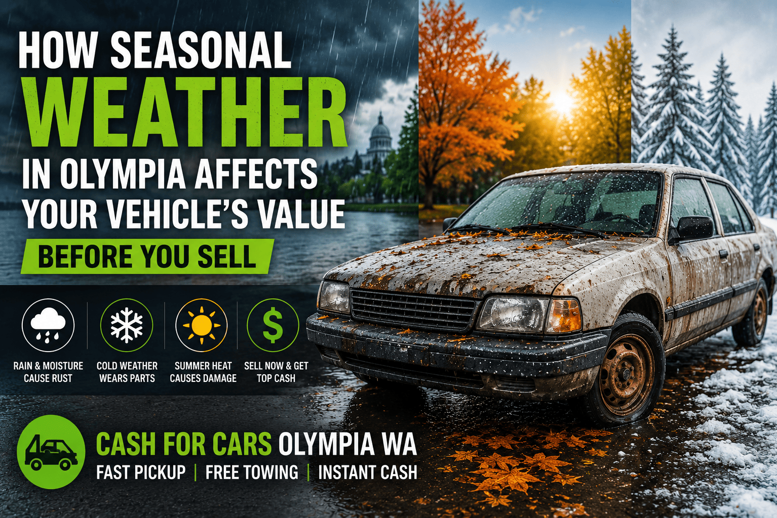 How Seasonal Weather in Olympia Affects Your Vehicle's Value Before You Sell?