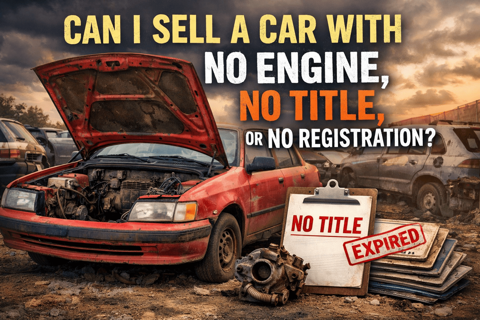 Can I Sell a Car With No Engine, No Title, or No Registration?
