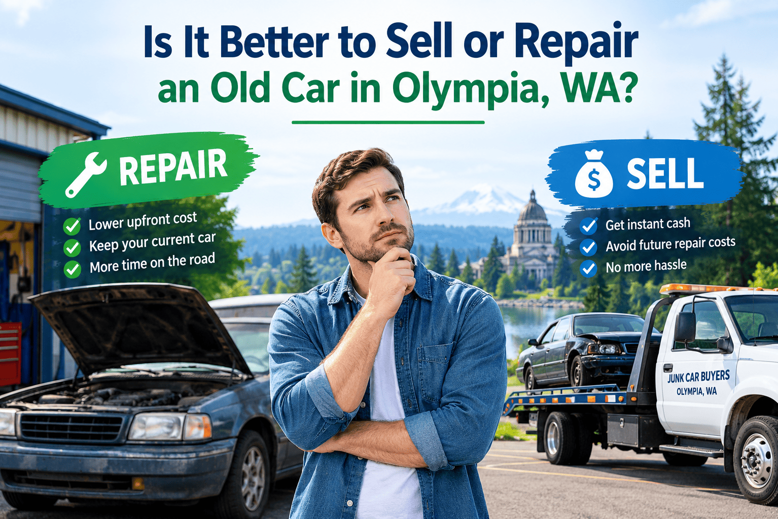 Is It Better to Sell or Repair an Old Car in Olympia, WA?